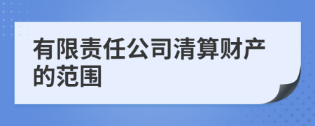有限责任公司清算财产的范围