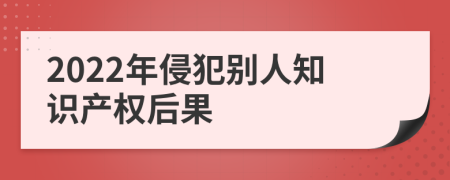 2022年侵犯别人知识产权后果