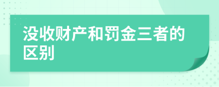 没收财产和罚金三者的区别