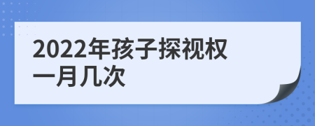 2022年孩子探视权一月几次