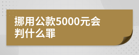 挪用公款5000元会判什么罪