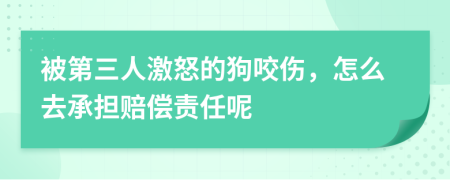 被第三人激怒的狗咬伤，怎么去承担赔偿责任呢