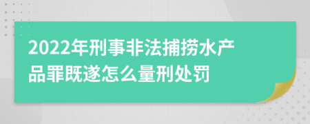 2022年刑事非法捕捞水产品罪既遂怎么量刑处罚