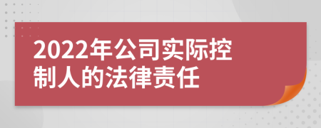 2022年公司实际控制人的法律责任