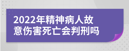 2022年精神病人故意伤害死亡会判刑吗