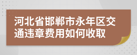 河北省邯郸市永年区交通违章费用如何收取