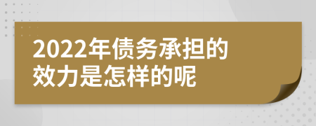 2022年债务承担的效力是怎样的呢