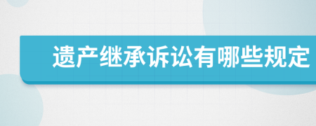 遗产继承诉讼有哪些规定