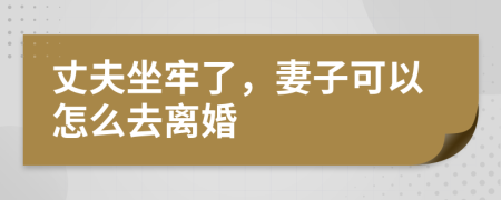 丈夫坐牢了，妻子可以怎么去离婚