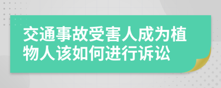 交通事故受害人成为植物人该如何进行诉讼