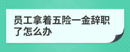 员工拿着五险一金辞职了怎么办