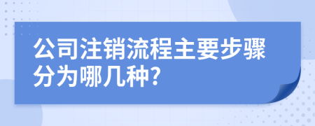 公司注销流程主要步骤分为哪几种?