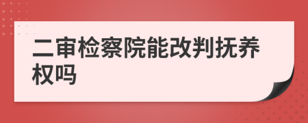 二审检察院能改判抚养权吗