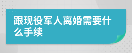 跟现役军人离婚需要什么手续