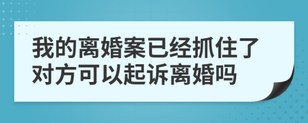 我的离婚案已经抓住了对方可以起诉离婚吗