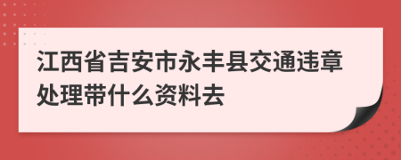 江西省吉安市永丰县交通违章处理带什么资料去