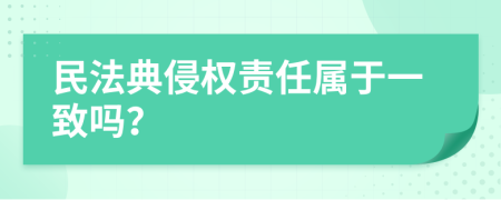 民法典侵权责任属于一致吗？