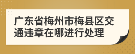 广东省梅州市梅县区交通违章在哪进行处理