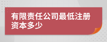 有限责任公司最低注册资本多少