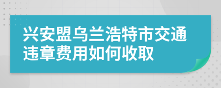 兴安盟乌兰浩特市交通违章费用如何收取