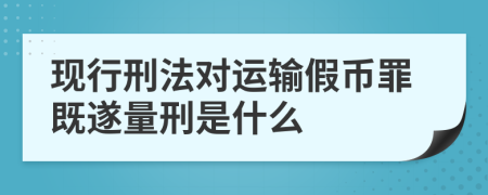 现行刑法对运输假币罪既遂量刑是什么