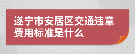 遂宁市安居区交通违章费用标准是什么