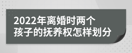 2022年离婚时两个孩子的抚养权怎样划分