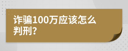 诈骗100万应该怎么判刑？