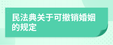 民法典关于可撤销婚姻的规定