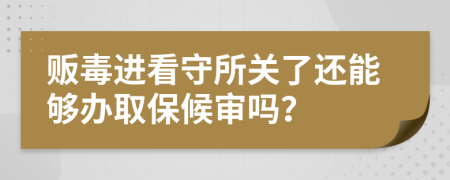 贩毒进看守所关了还能够办取保候审吗？