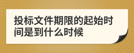 投标文件期限的起始时间是到什么时候