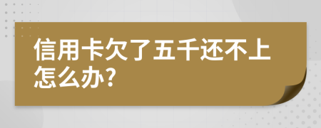 信用卡欠了五千还不上怎么办?