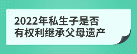 2022年私生子是否有权利继承父母遗产