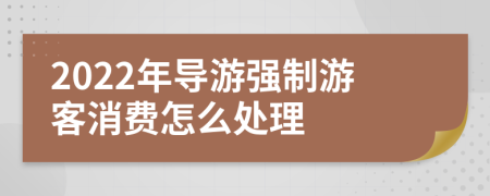 2022年导游强制游客消费怎么处理