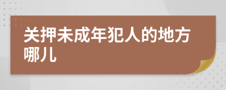 关押未成年犯人的地方哪儿