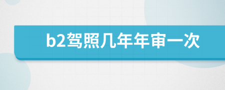 b2驾照几年年审一次