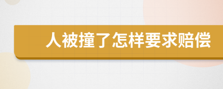 人被撞了怎样要求赔偿