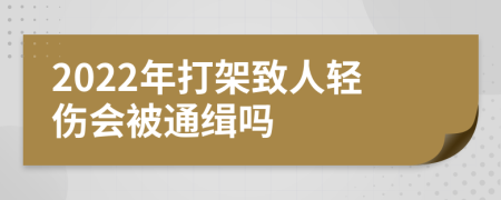 2022年打架致人轻伤会被通缉吗