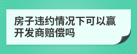 房子违约情况下可以赢开发商赔偿吗