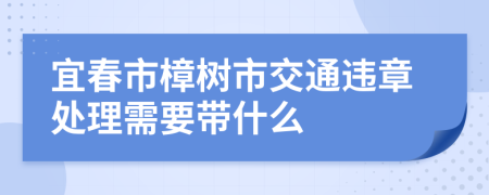 宜春市樟树市交通违章处理需要带什么