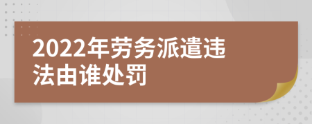 2022年劳务派遣违法由谁处罚