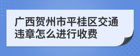 广西贺州市平桂区交通违章怎么进行收费