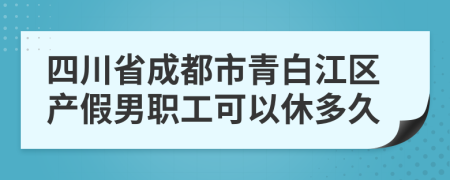 四川省成都市青白江区产假男职工可以休多久