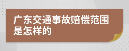 广东交通事故赔偿范围是怎样的