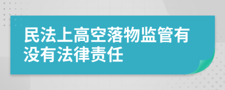 民法上高空落物监管有没有法律责任