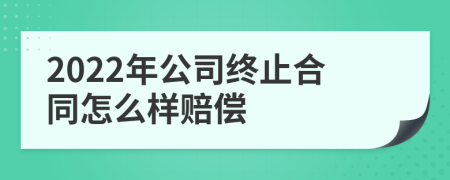 2022年公司终止合同怎么样赔偿