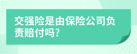 交强险是由保险公司负责赔付吗?