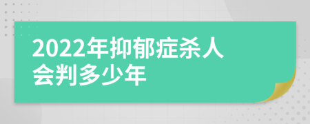 2022年抑郁症杀人会判多少年