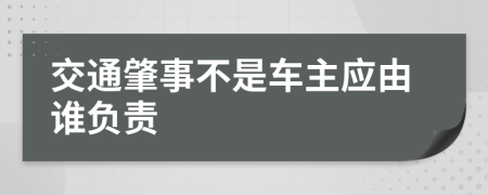 交通肇事不是车主应由谁负责