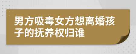 男方吸毒女方想离婚孩子的抚养权归谁